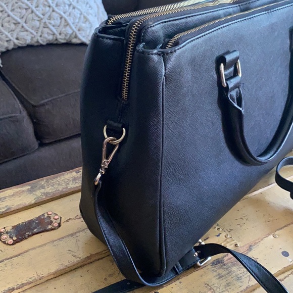 ZARA VEGAN WORK BAG BRIEFCASE BAG SHOULDER STRAP - Picture 13 of 16